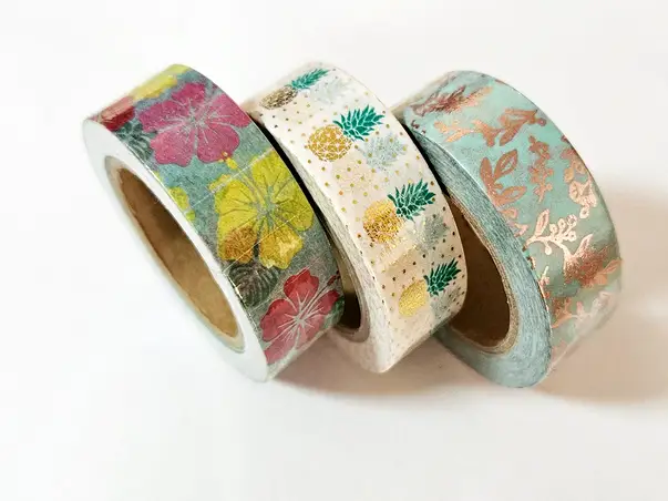 3 role washi tape exotic design