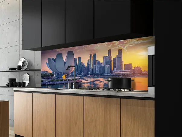 Autocolant bucatarie golful Marina Singapore 3