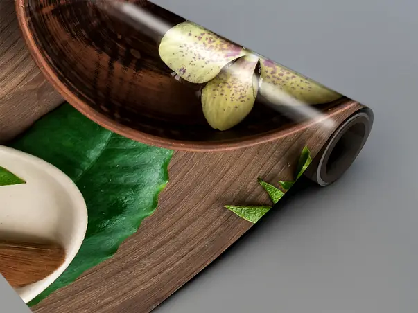 Autocolant bucatarie model cafea frunze 4