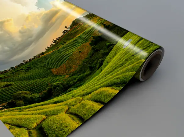 Autocolant bucatarie model peisaj apus 1