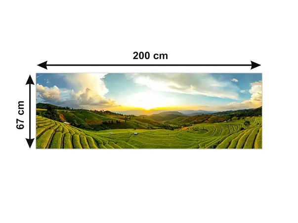 Autocolant bucatarie model peisaj apus 5