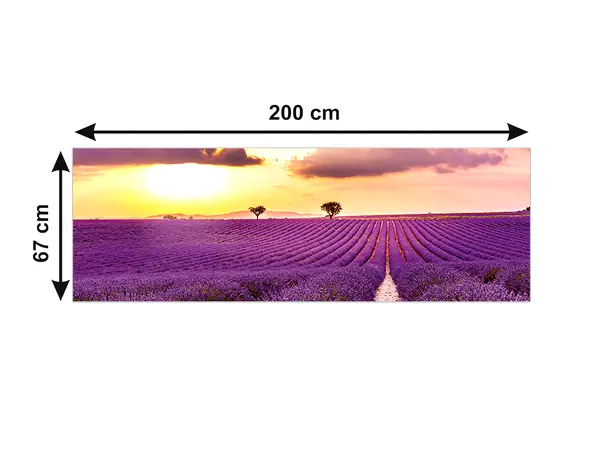 Autocolant bucatarie model peisaj floral mov 6