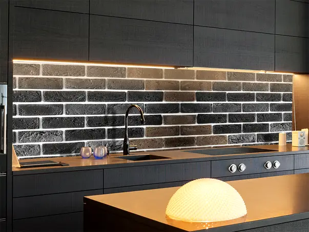 Autocolant caramida gri maro pentru perete m2