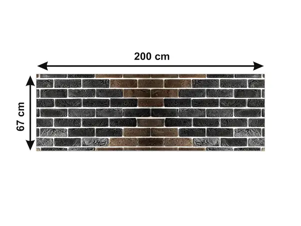 Autocolant caramida gri maro pentru perete m6