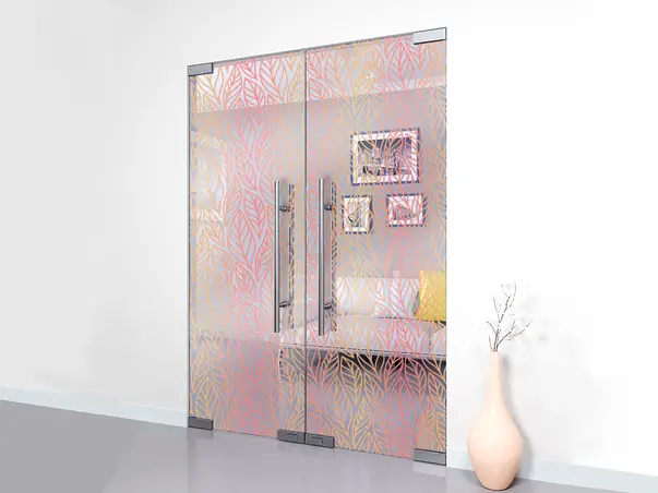 Autocolant decorativ model frunze degrade oranj 5