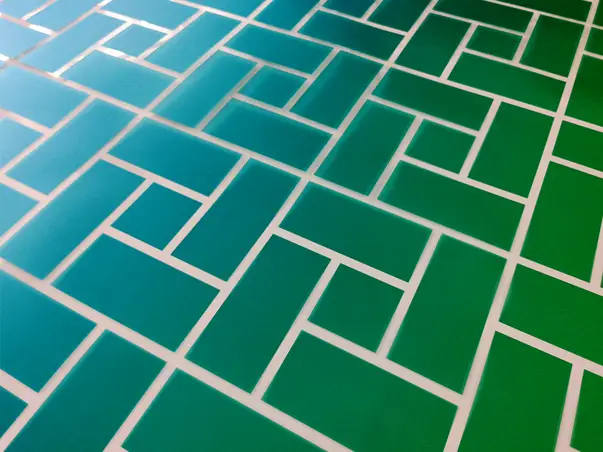 Autocolant decorativ model geometric albastru verde 3