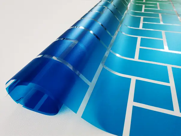 Autocolant decorativ model geometric albastru verde 4