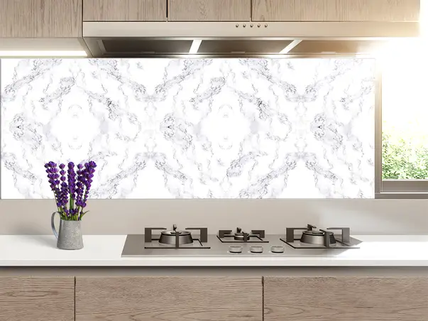 Autocolant marmura alb lucios cu model gri 4