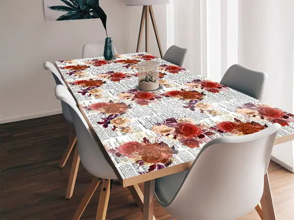 Autocolant masa model ziare cu flori v5 2