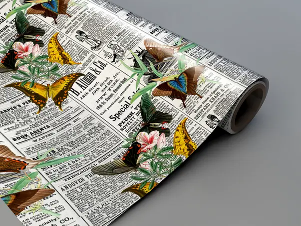 Autocolant masa model ziare cu flori v7 6