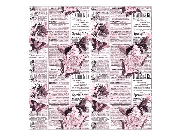 Autocolant mobila model ziare cu flori v2 5