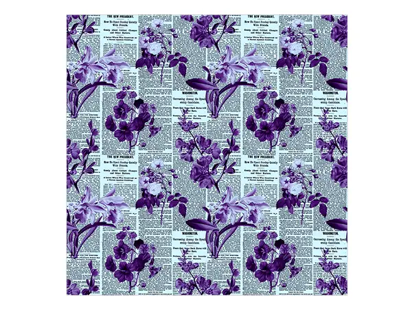 Autocolant mobila model ziare cu flori v4 5