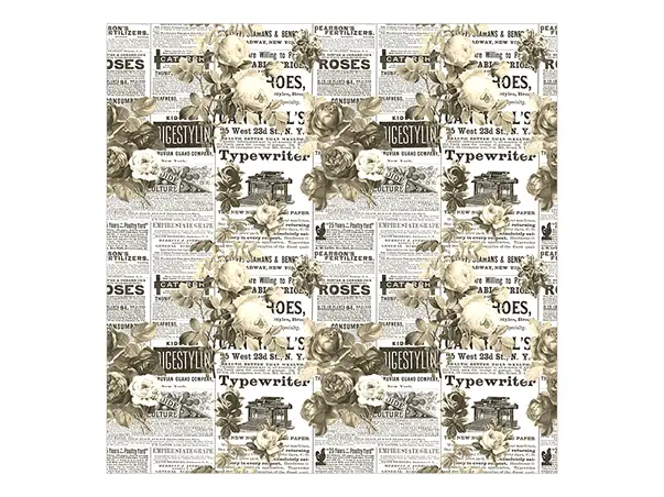 Autocolant mobila model ziare cu flori v8 5