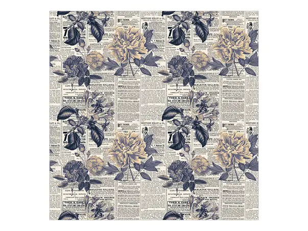 Autocolant mobila model ziare cu flori v9 5