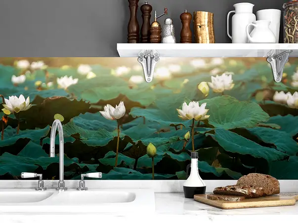 Autocolant perete Folina model Nuferi rola de 67 200 cm simulare 1