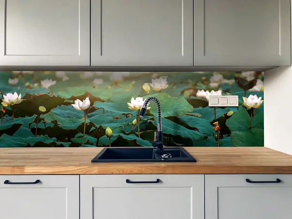 Autocolant perete Folina model Nuferi rola de 67 200 cm simulare 3