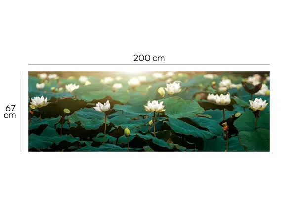 Autocolant perete Folina model Nuferi rola de 67 200 cm simulare dimensiuni