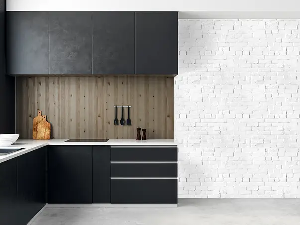 Autocolant perete model caramida alba neuniforma 1