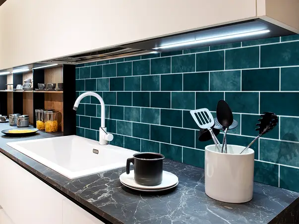 Autocolant perete model caramida verde normandia 1