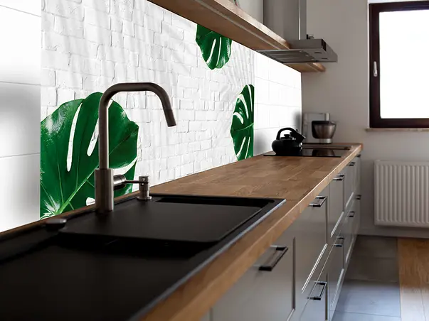 Autocolant perete model caramita plante verzi 3