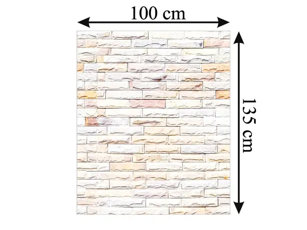 Autocolant perete model piatra alba 6