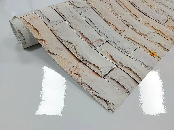 Autocolant perete model piatra bej