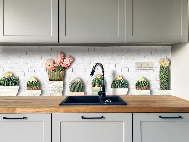 Autocolant perete model piatra cactus 1