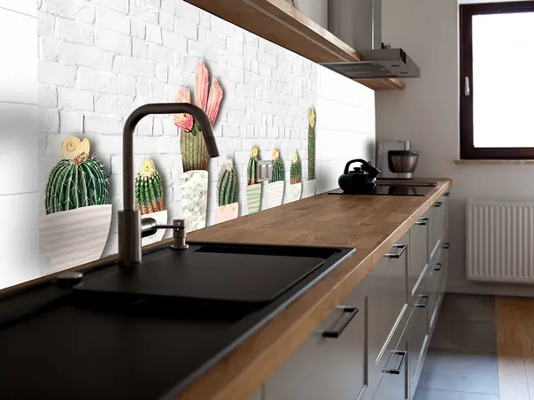 Autocolant perete model piatra cactus 2