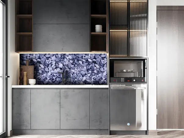 Autocolant perete piatra model albastru alpin 2