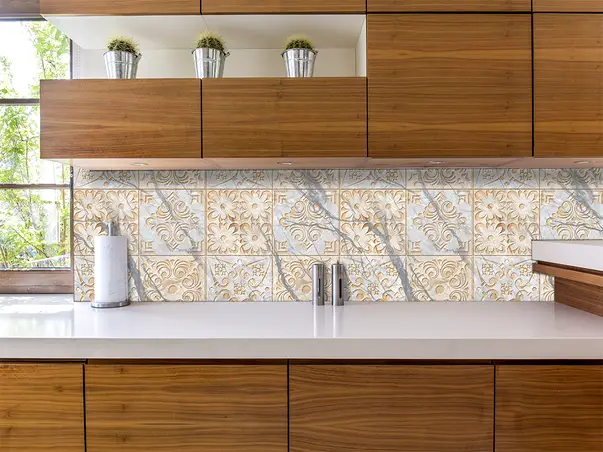 Autocolant piatra model bej gri x3