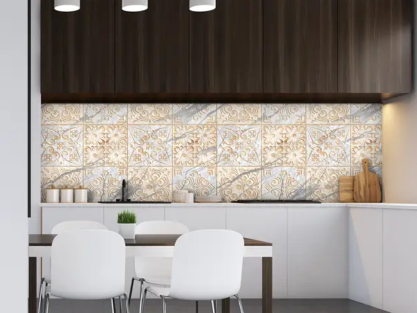 Autocolant piatra model bej gri x4