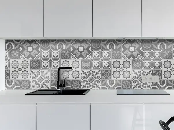 Autocolant piatra model elemente nuante de gri x2