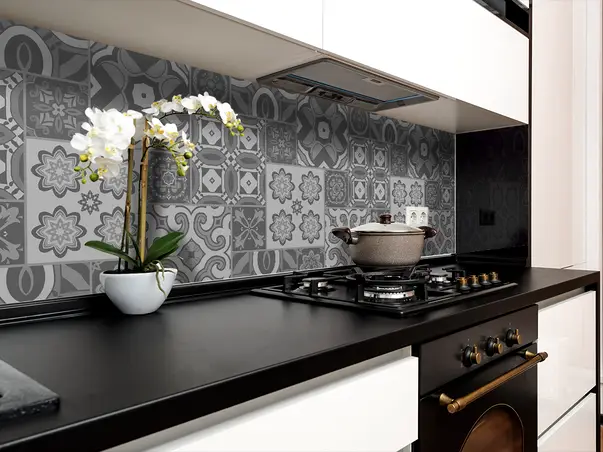 Autocolant piatra model elemente nuante de gri x3