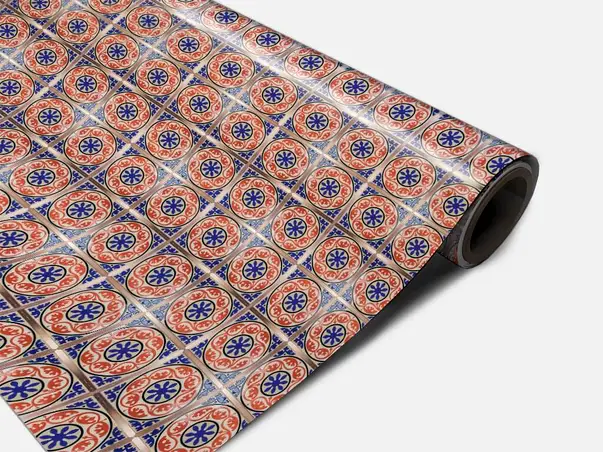 Autocolant podea model azulejo coral metru 0