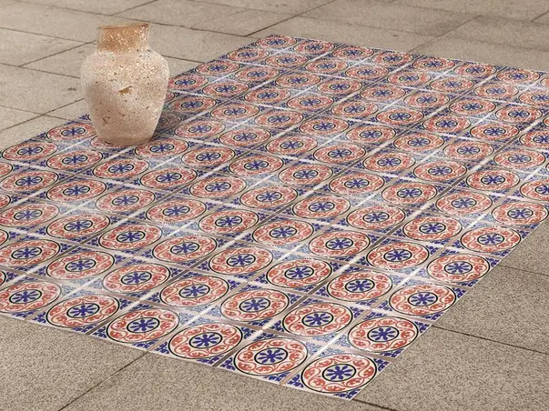 Autocolant podea model azulejo coral metru 2