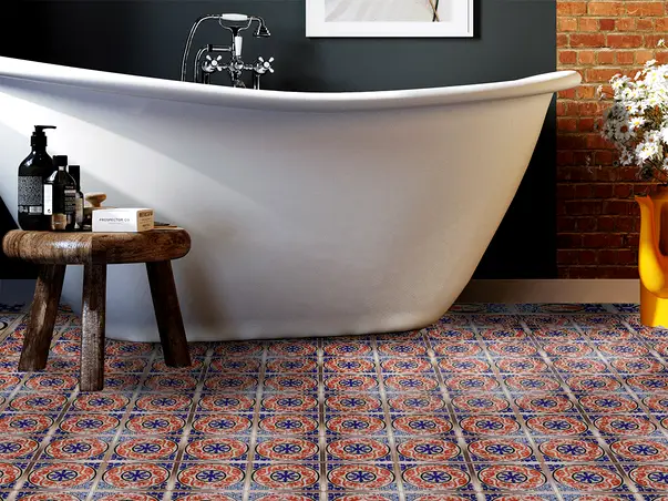 Autocolant podea model azulejo coral rola 2