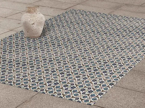 Autocolant podea model azulejos mixt albastru metru 2