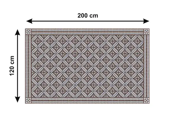 Autocolant podea model azulejos romb brun rola 3