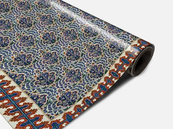 Autocolant podea model botanic albastru rola 0