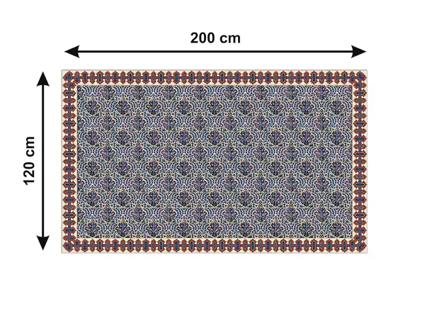 Autocolant podea model botanic albastru rola 3