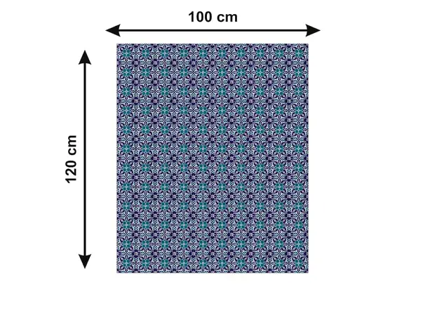 Autocolant podea model floral nuante albastru metru 3