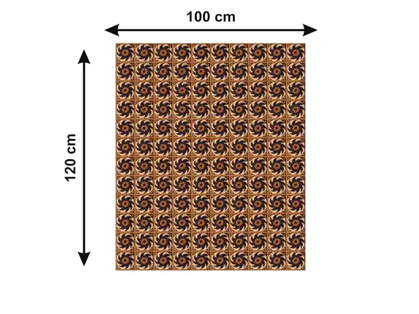 Autocolant podea model piatra bruna metru 3