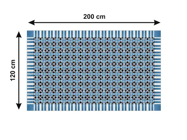 Autocolant podea model romboidal albastru rola 3