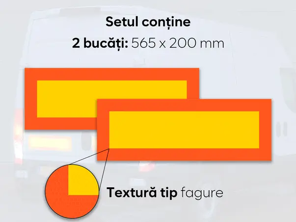 Autocolant reflectorizant pentru camioane remorci semnalizare avertizare simulare 3A