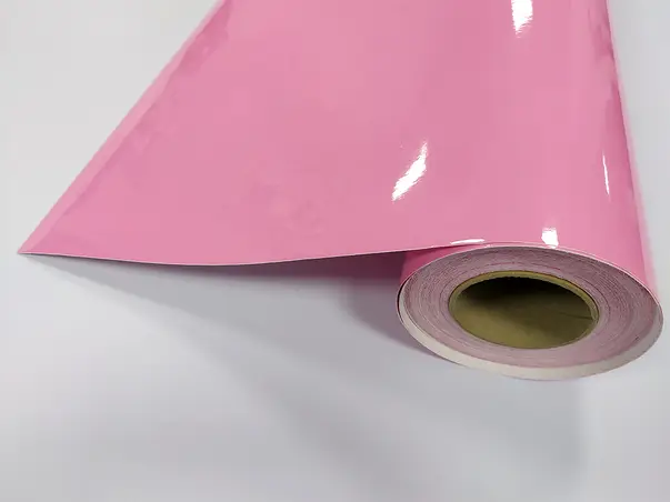 Autocolant roz lucios, autocolant model Medium Pink de la Folina