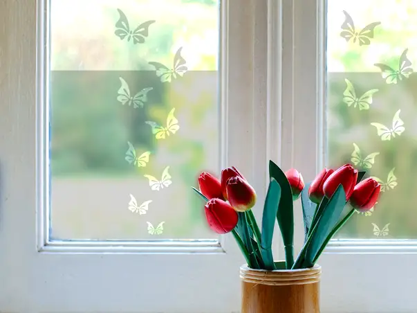 Autocolant sablare decupat model fluturi x1