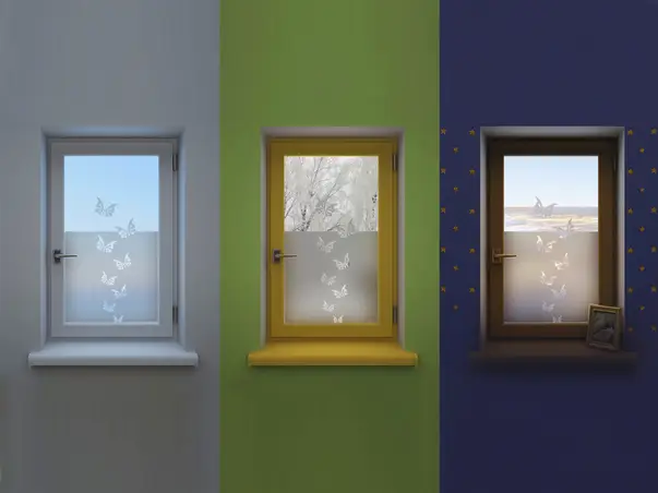 Autocolant sablare decupat model fluturi x3