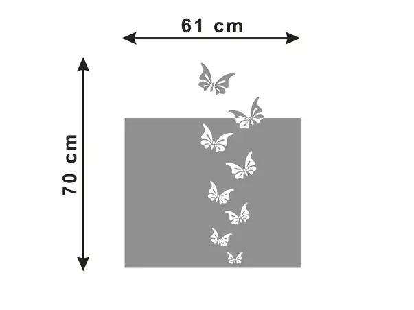 Autocolant sablare decupat model fluturi x5