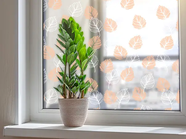 Autocolant sablare frunze aurii z2