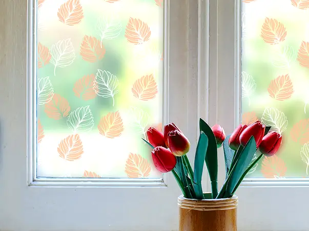 Autocolant sablare frunze aurii z3